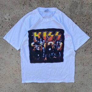 Vintage KISS Band Tee Ted Nugent Skid Row All Sport Shirt Size L